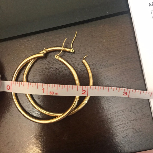 14k gold hoops - Picture 5 of 6